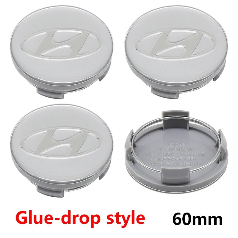 Hyundai Wheel Center Cap – OEM Style Hub Cap Badge (Set of 4 PCs)