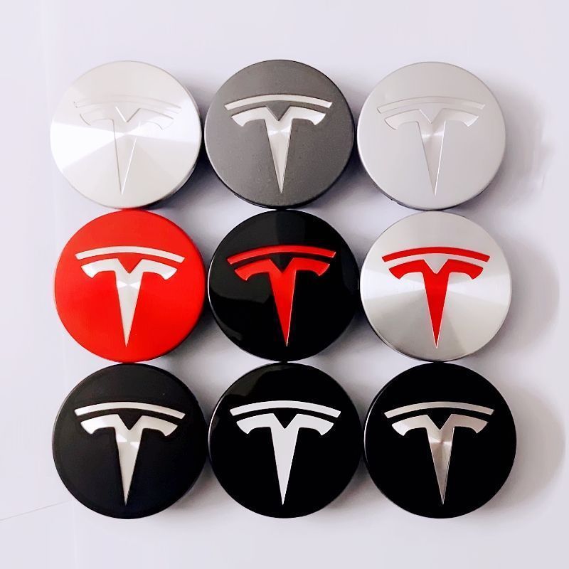 Tesla Wheel Center Caps Set of 4 – 56mm OEM Style Replacement Hub Caps for Tesla Model 3, Model Y, Model S & Model X