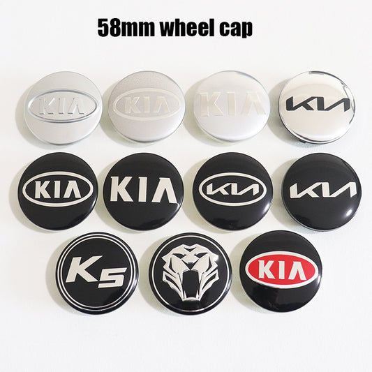 KIA Wheel Center Cap – OEM Style Hub Cap Badge 58mm (Set of 4 PCs)
