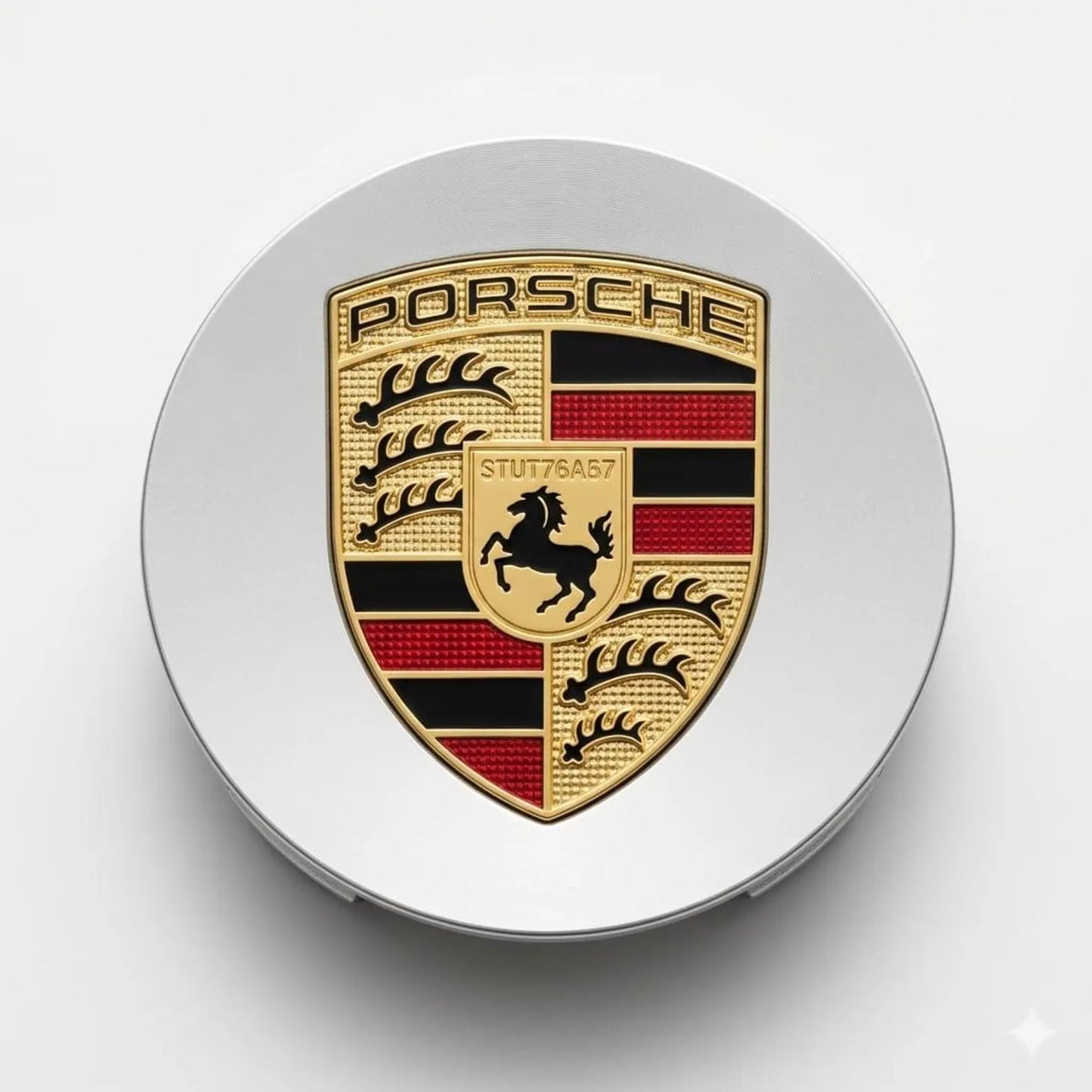 Porsche Wheel Center Caps Set of 4 – 76mm & 65mm OEM Style Replacement Hub Caps for Porsche Alloy Wheels – Premium ABS Rim Center Covers