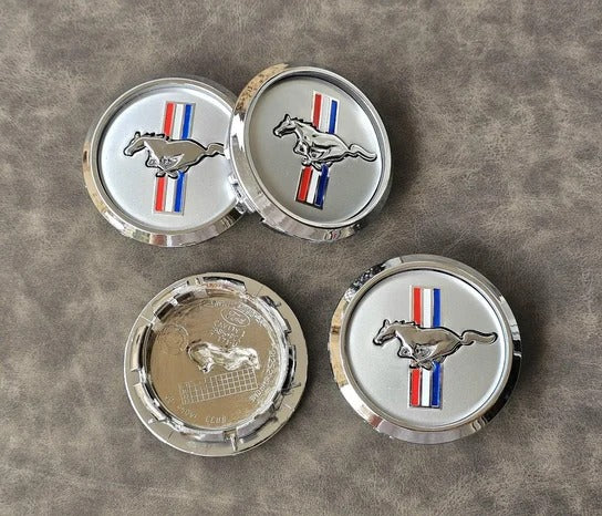 Ford Mustang Wheel Center Cap – OEM-Style Premium Hub Cap Replacement (4 PC Set)