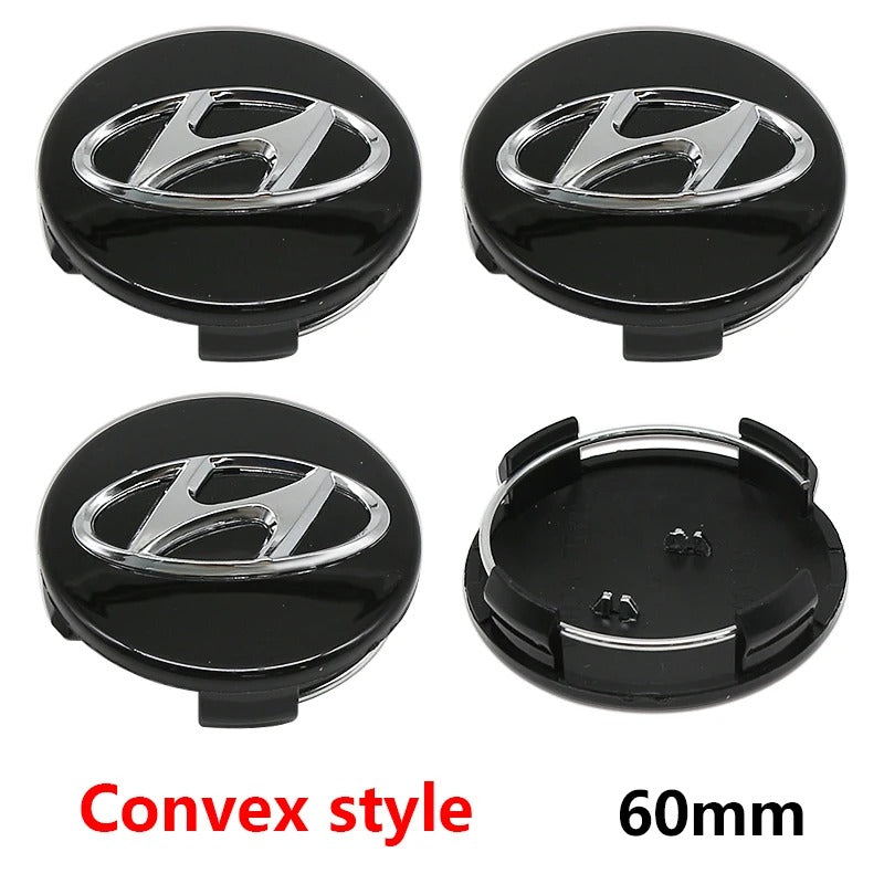 Hyundai Wheel Center Cap – OEM Style Hub Cap Badge (Set of 4 PCs)