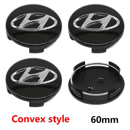 Hyundai Wheel Center Cap – OEM Style Hub Cap Badge (Set of 4 PCs)