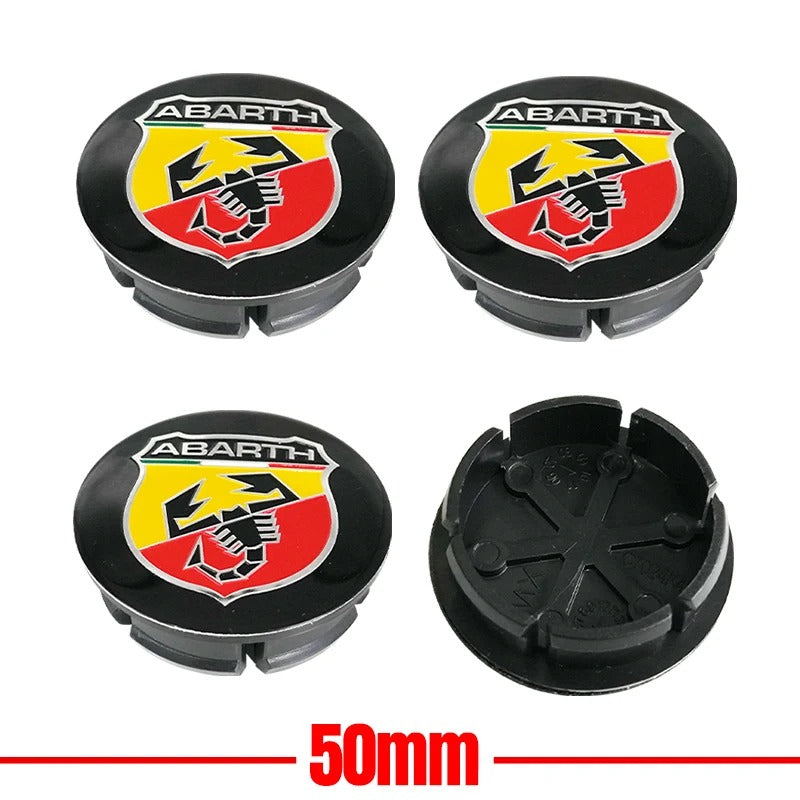 Fiat / Abarth Wheel Center Cap – OEM Style Hub Cap Badge (Set of 4 PCs)