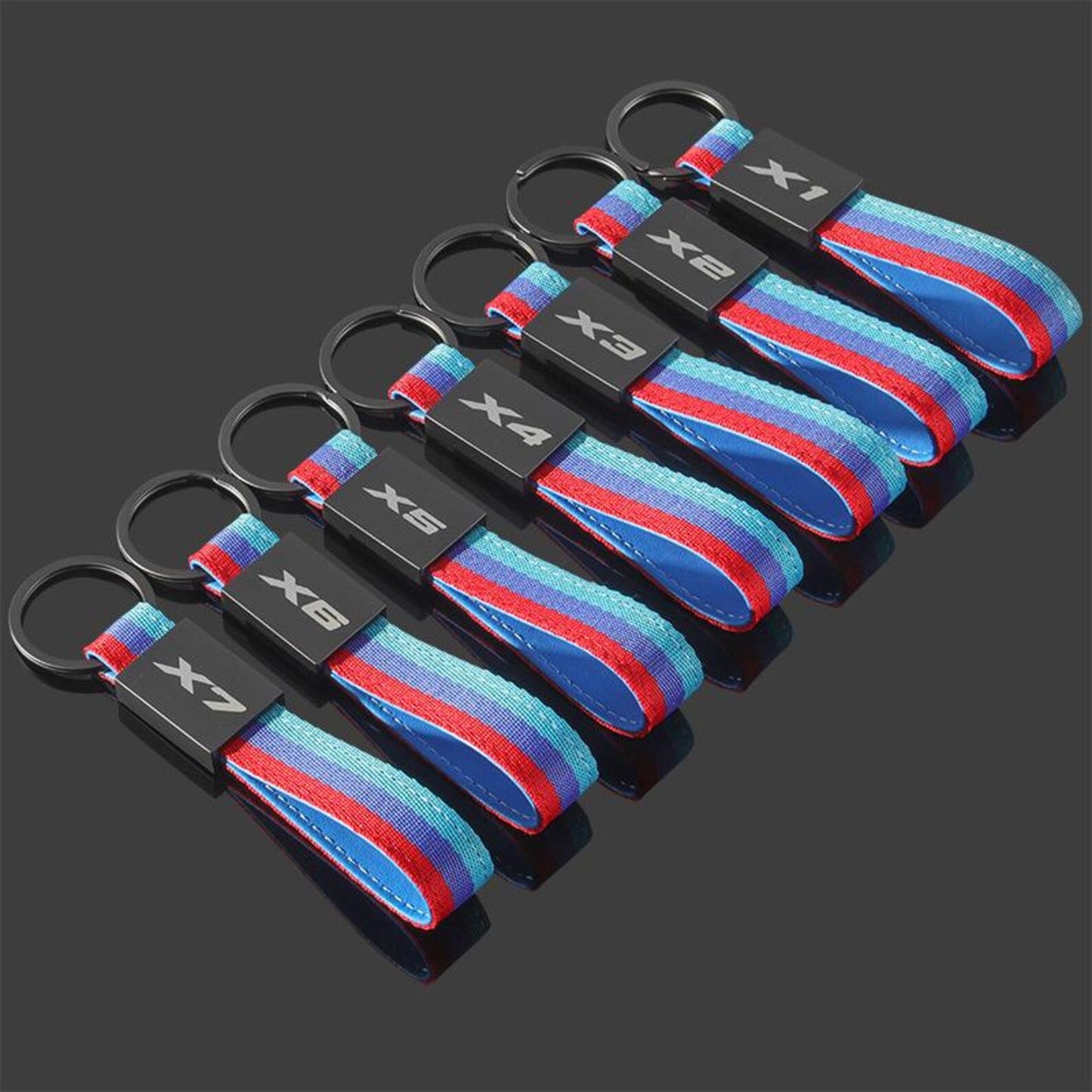 BMW X Series Black Logo Keychain – Premium Metal Car Key Ring for X1 X2 X3 X4 X5 X6 X7 – Luxury Key Holder