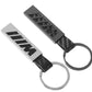 BMW ///M Leather & Metal Keychain – Premium Car Key Ring in Silver & Black – Luxury BMW M Key Holder