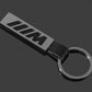 BMW ///M Leather & Metal Keychain – Premium Car Key Ring in Silver & Black – Luxury BMW M Key Holder