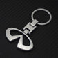 Infiniti Chrome Metal Keychain – Premium Infiniti Logo Key Ring | Zinc Alloy Car Keychain | 90×34mm | 38g