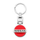 Nissan Metal Keychain – Premium Car Key Ring Key Holder for Altima, Sentra, Rogue, Patrol, Navara & GT-R | Red | 89×36mm