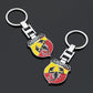 Abarth Metal Keychain – Premium FIAT Abarth Scorpion Logo Key Ring | Zinc Alloy Car Keychain | 90×34mm | 39g