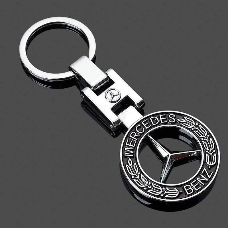 Mercedes-Benz Metal Keychain – Hollow Wheat Design | Brabus, Apple Tree, Black Silver, Blue Silver, Hollow Black & Blue | 90×35mm | 30g