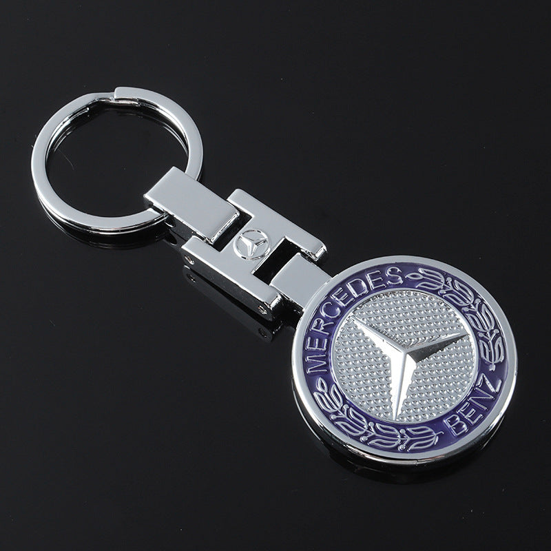 Mercedes-Benz Metal Keychain – Hollow Wheat Design | Brabus, Apple Tree, Black Silver, Blue Silver, Hollow Black & Blue | 90×35mm | 30g