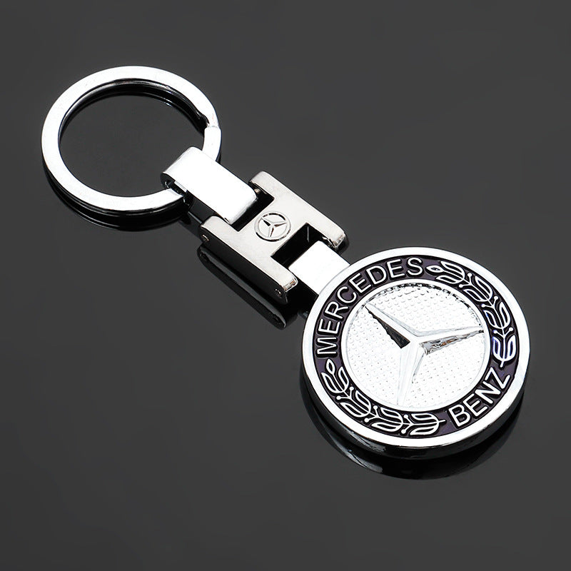 Mercedes-Benz Metal Keychain – Hollow Wheat Design | Brabus, Apple Tree, Black Silver, Blue Silver, Hollow Black & Blue | 90×35mm | 30g