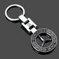 Mercedes-Benz Metal Keychain – Hollow Wheat Design | Brabus, Apple Tree, Black Silver, Blue Silver, Hollow Black & Blue | 90×35mm | 30g