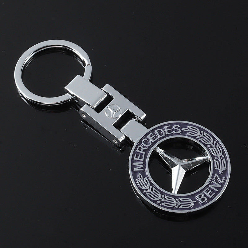 Mercedes-Benz Metal Keychain – Hollow Wheat Design | Brabus, Apple Tree, Black Silver, Blue Silver, Hollow Black & Blue | 90×35mm | 30g