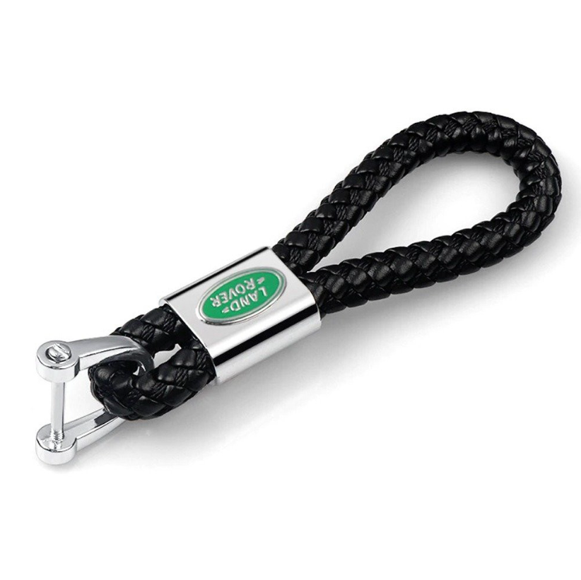Braided Leather Rope Car Keychain – Premium Metal Key Ring for AMG, ///M & RS | 119mm | 25g Luxury Key Chain