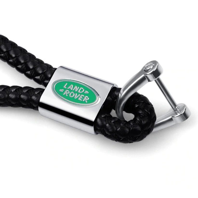 Braided Leather Rope Car Keychain – Premium Metal Key Ring for AMG, ///M & RS | 119mm | 25g Luxury Key Chain