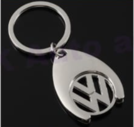 Chrome Car Logo Metal Keychain for VW, Mercedes-Benz, Audi & BMW – Premium Key Ring | 42×31mm | 22g