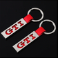 GTI Leather & Metal Keychain – Premium Red Car Keyring for Volkswagen Golf GTI, Polo GTI, Passat GTI Accessories