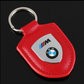 BMW Shield Keychain – Premium Leather & Metal Car Keyring | Black Gold, Red Gold, Black Silver & Red Silver | 85mm