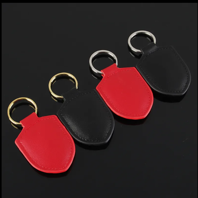 BMW Shield Keychain – Premium Leather & Metal Car Keyring | Black Gold, Red Gold, Black Silver & Red Silver | 85mm