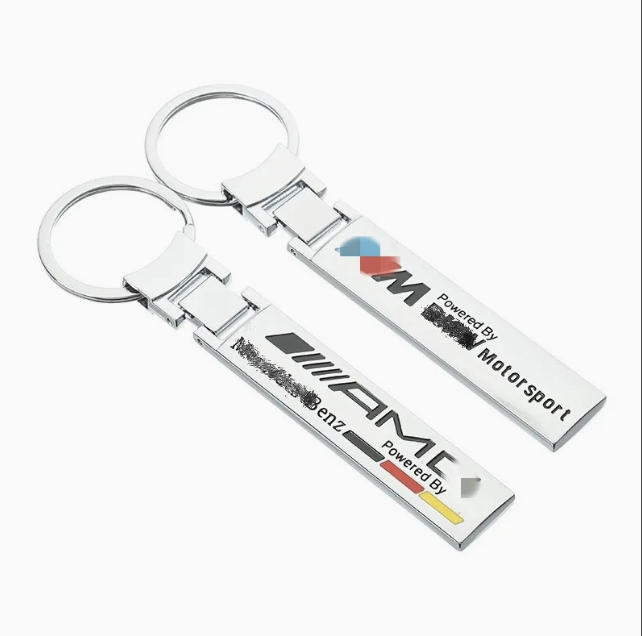 AMG / ///M Metal Tape Keychain – Premium Metal Car Keyring for Mercedes-Benz AMG & BMW M | 116mm