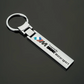 AMG / ///M Metal Tape Keychain – Premium Metal Car Keyring for Mercedes-Benz AMG & BMW M | 116mm