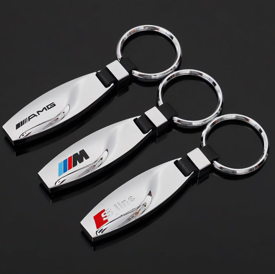 Teardrop Zinc Alloy Car Keychain – Premium Metal Key Ring for AMG, ///M & S Line – Luxury Automotive Key Holder