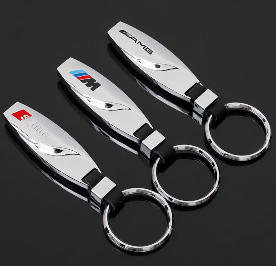 Teardrop Zinc Alloy Car Keychain – Premium Metal Key Ring for AMG, ///M & S Line – Luxury Automotive Key Holder