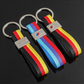 Middle Logo Silver Metal Keychain – Premium Car Key Ring for BMW ///M, Mercedes AMG & Audi S Line – Luxury Auto Key Holder