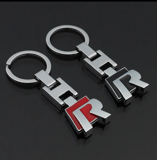 VW Metal Keychain – Premium Volkswagen Logo Key Ring | Black & Red | Zinc Alloy Car Keychain | 77×24mm | 23g