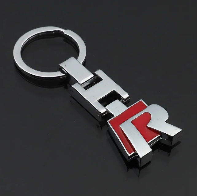 VW Metal Keychain – Premium Volkswagen Logo Key Ring | Black & Red | Zinc Alloy Car Keychain | 77×24mm | 23g