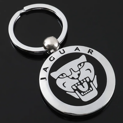 Jaguar Metal Keychain – Premium Jaguar Logo Key Ring | Black, Blue & Red | Zinc Alloy Car Keychain | 76mm | 28g
