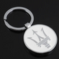 Maserati Metal Keychain – Premium Maserati Logo Key Ring | Black & White | Zinc Alloy Car Keychain | 69mm | 28g