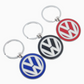 VW Metal Keychain – Premium Volkswagen Logo Key Ring | Black, Blue & Red | Zinc Alloy Car Keychain | 76mm | 37g