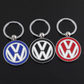 VW Metal Keychain – Premium Volkswagen Logo Key Ring | Black, Blue & Red | Zinc Alloy Car Keychain | 76mm | 37g