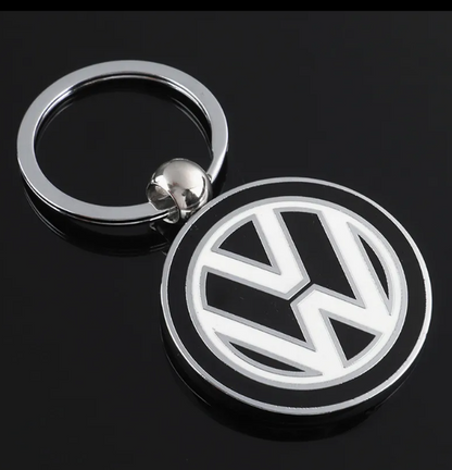 VW Metal Keychain – Premium Volkswagen Logo Key Ring | Black, Blue & Red | Zinc Alloy Car Keychain | 76mm | 37g