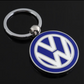 VW Metal Keychain – Premium Volkswagen Logo Key Ring | Black, Blue & Red | Zinc Alloy Car Keychain | 76mm | 37g