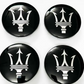 Maserati Wheel Center Caps 60mm Pack of 4 – OEM Style Replacement Hub Caps for Maserati Wheels – Premium ABS Rim Center Caps