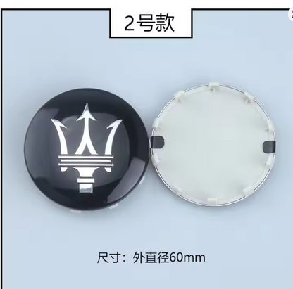 Maserati Wheel Center Caps 60mm Pack of 4 – OEM Style Replacement Hub Caps for Maserati Wheels – Premium ABS Rim Center Caps