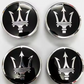 Maserati Wheel Center Caps 60mm Pack of 4 – OEM Style Replacement Hub Caps for Maserati Wheels – Premium ABS Rim Center Caps