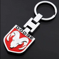 Dodge Metal Keychain – Premium Dodge Logo Key Ring | Black & Red | Zinc Alloy Car Keychain | 93×32mm | 35g