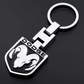 Dodge Metal Keychain – Premium Dodge Logo Key Ring | Black & Red | Zinc Alloy Car Keychain | 93×32mm | 35g
