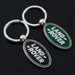 Land Rover Metal Keychain – Premium Car Key Ring Key Holder for Defender, Discovery, Range Rover | Black & Green | 80mm