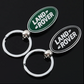 Land Rover Metal Keychain – Premium Car Key Ring Key Holder for Defender, Discovery, Range Rover | Black & Green | 80mm