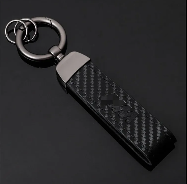 Performance Car Logo Metal Keychain – BMW M, AMG, Audi RS, S Line, VW R-Line & R Key Ring | Black | 132mm