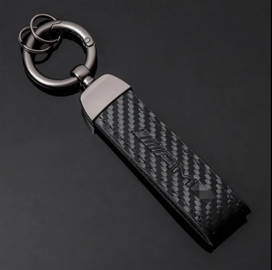 Performance Car Logo Metal Keychain – BMW M, AMG, Audi RS, S Line, VW R-Line & R Key Ring | Black | 132mm