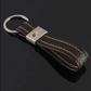Middle Style Car Keychain | AMG & S Line Red/Yellow Stripe, ///M Metal Key Ring | Premium Auto Keychain (120mm, 18g)