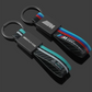 Rectangle Black Metal Car Keychain | AMG & ///M Premium Key Ring | Luxury Auto Keychain Gift (130mm, 31g)