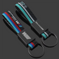 Rectangle Black Metal Car Keychain | AMG & ///M Premium Key Ring | Luxury Auto Keychain Gift (130mm, 31g)